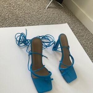 Elegant Blue Strappy Women's Sandals